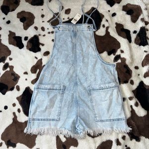 NWT Aerie denim overalls